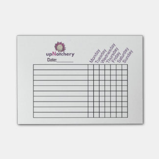 Post-it® traqueur hebdomadaire d'upNotchery