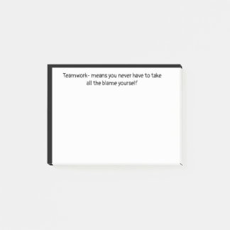 Post-it® Travail d'équipe - ne prenez jamais toute la respo