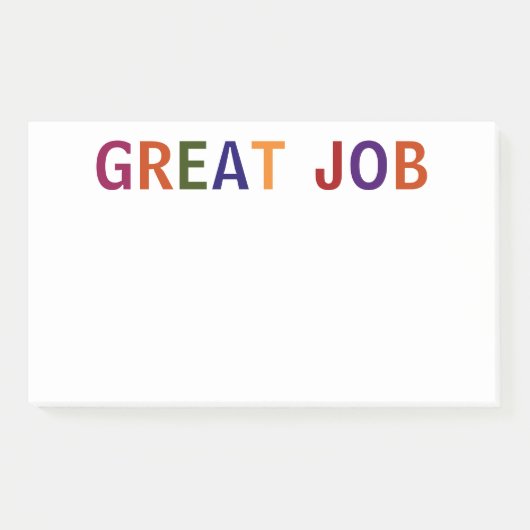 Post-it® Travail formidable multicolore (Devant)