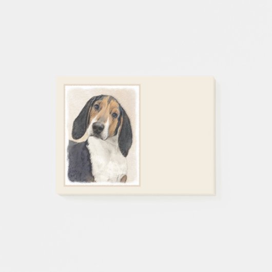 Post-it® Treeing Walker Coonhound Peinture - Art original (Devant)