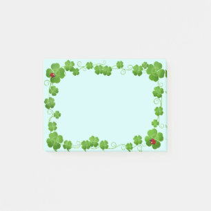 Post-it® Trèfles à quatre feuilles chanceux et coccinelles