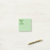 Post-it® Trèfles Chanceux Message de Félicitations (Sur un bureau)