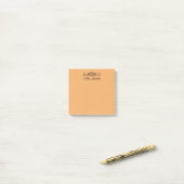 Post-it® Trend Color - Soft Orange Name (Sur un bureau)