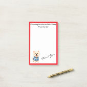 Post-it® Trendy Luxury Grooming Pet Personalized Collection (Sur un bureau)