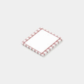 Post-it® Trendy tartan écossais professeur rouge blanc plai (Incliné)