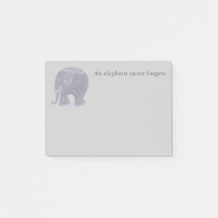 Post-it® Très mignon éléphant à doodle gris