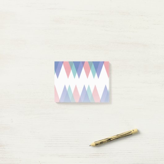 Post-it® Triangles bleu et corail (Sur un bureau)