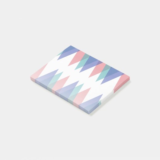 Post-it® Triangles bleu et corail (Incliné)