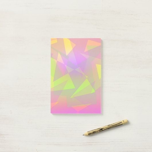 Post-it® Triangles et rectangles Abstraits (Sur un bureau)