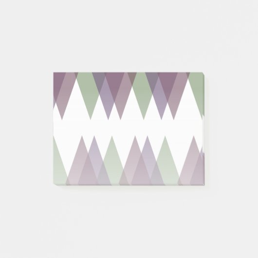 Post-it® Triangles mauve et vert (Devant)