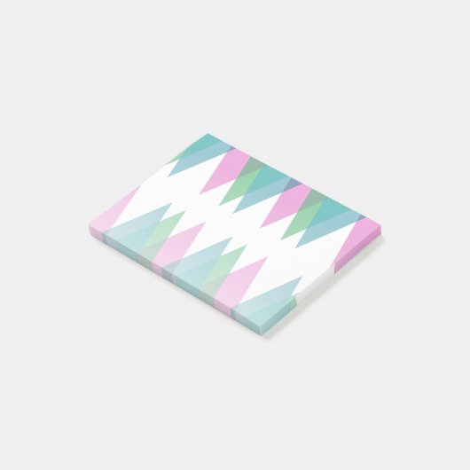 Post-it® Triangles rose et vert (Incliné)