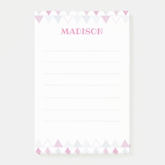 Post-it® Triangles roses Poster des notes (Devant)