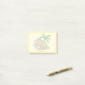 Post-it® Tricératops Dans Un Climat Tropical. (Sur un bureau)