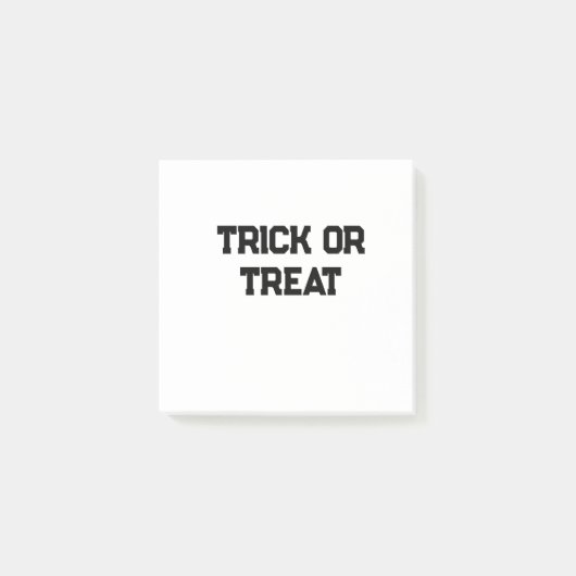 Post-it® Trick ou. Traiter Halloween éffrayant noir simple  (Devant)