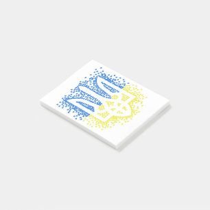Post-it® Trident de l'emblème ukrainien tryzub dispersant l