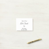 Post-it® Trinquons au mariage nom date couple simple (Sur un bureau)