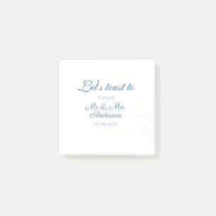 Post-it® trinquons aux futurs mr & mrs couple mariage bleu