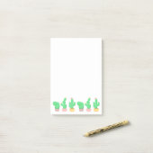 Post-it® Trio de cactus Désert Moderne Boho (Sur un bureau)