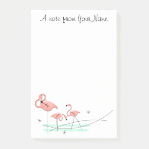 Post-it® Trio "texte " de Flamants roses