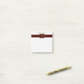 Post-it® Tripe Brown de Damas blanc monogramme (Sur un bureau)