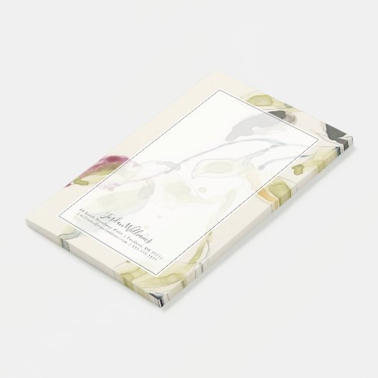 Post-it® Triptyque de branche de feuille d'aquarelle (Incliné)