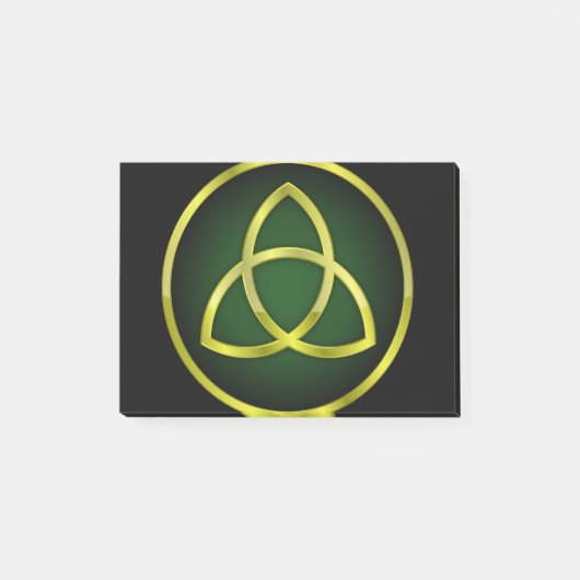 Post-it® triquetra or et vert (Devant)