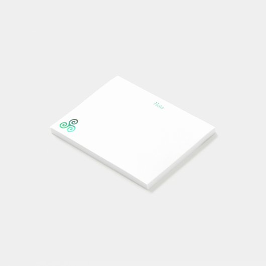 Post-it® Triskele vert (Incliné)