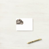 Post-it® Triste Black Labrador Retriever Chien Animal anima (Sur un bureau)