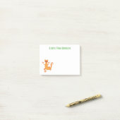 Post-it® Triton orange joyeux dansant (Sur un bureau)