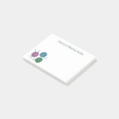 Post-it® Trois boules de fil, aiguilles de tricot, ton nom (Incliné)