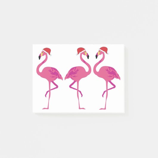 Post-it® Trois Flamants roses de Noël (Devant)