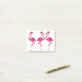 Post-it® Trois Flamants roses de Noël (Sur un bureau)