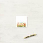 Post-it® trois mignonette shiba inus et des pandelions post (Sur un bureau)