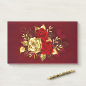 Post-it® Trois Roses de bijoux (Sur un bureau)