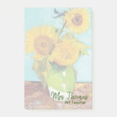 Post-it® Trois tournesols Customisés Notes 4x6 (Devant)