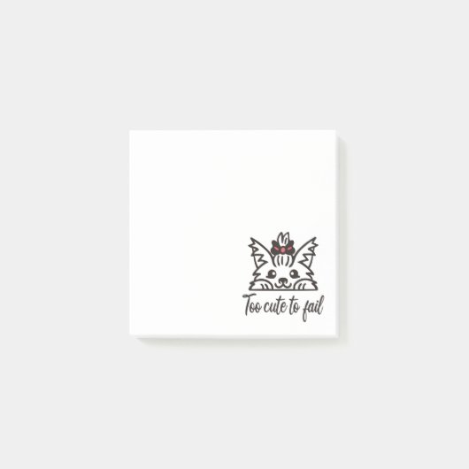 Post-it® Trop mignon pour échouer (Devant)