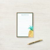 Post-it® Tropical | Aquarelle Ananas (Sur un bureau)