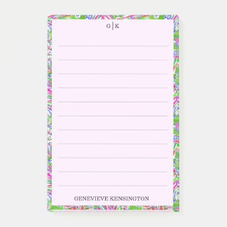 Post-it® Tropical Chic Aquarelle Palmiers Personnalisé Lign