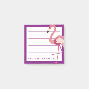 Post-it® Tropical Flamant rose aquarelle