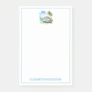 Post-it® Tropical Island Retro Blue Bus