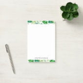 Post-it® Tropical Jungle Vert Blanc Monstera Palm Feuilles (Bureau)