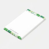 Post-it® Tropical Jungle Vert Blanc Monstera Palm Feuilles (Incliné)