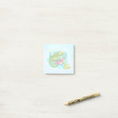 Post-it® Tropical lizard with Flowers (Sur un bureau)