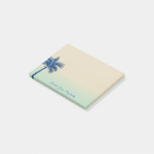 Post-it® Tropical, Parties scintillant Bleue Palm Tree (Incliné)