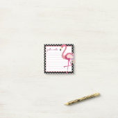 Post-it® Tropical | Pois de Flamant rose aquarelle (Sur un bureau)