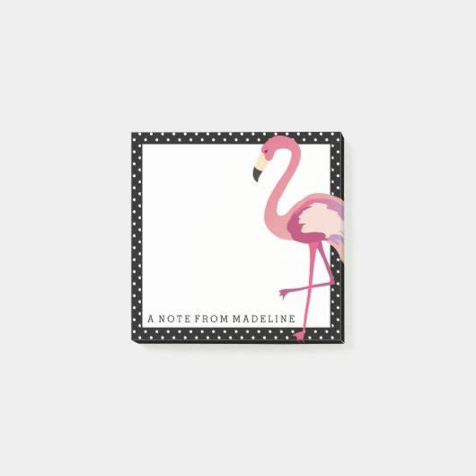 Post-it® Tropical | Pois de Flamant rose aquarelle (Devant)