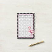 Post-it® Tropical | Pois de Flamant rose aquarelle (Sur un bureau)