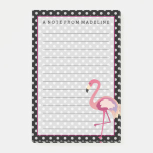Post-it® Tropical   Pois de Flamant rose aquarelle