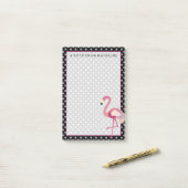 Post-it® Tropical | Pois de Flamant rose aquarelle (Sur un bureau)