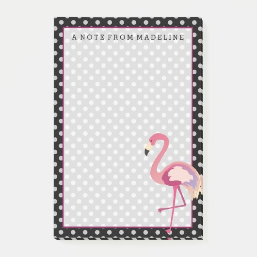 Post-it® Tropical | Pois de Flamant rose aquarelle (Devant)